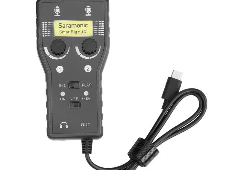 Saramonic SmartRig+UC Professional 2-Channel Audio Interface with XLR, 1 4   & 1 8   Inputs for USB Type-C Android Smartphones & Tablets, PCs & more Discount