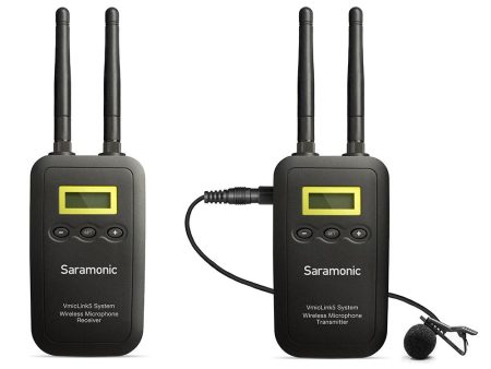 Saramonic VmicLink5 RX+TX 5.8GHz Wireless Lavalier System with Portable Camera-Mountable Receiver For Sale