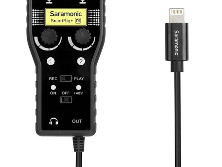 Saramonic 2-Ch 3.5mm, XLR Microphone & 6.35mm Guitar Interface with Lightning Output Connector Professional Video, (SMARTRIG+DI) Online now