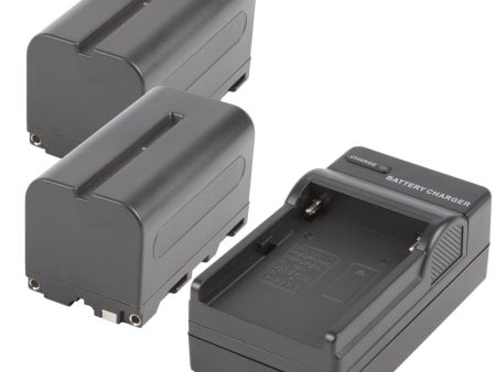 Volta Two NP-F770 Li-ion Batteries and Single Battery Charger Kit Hot on Sale