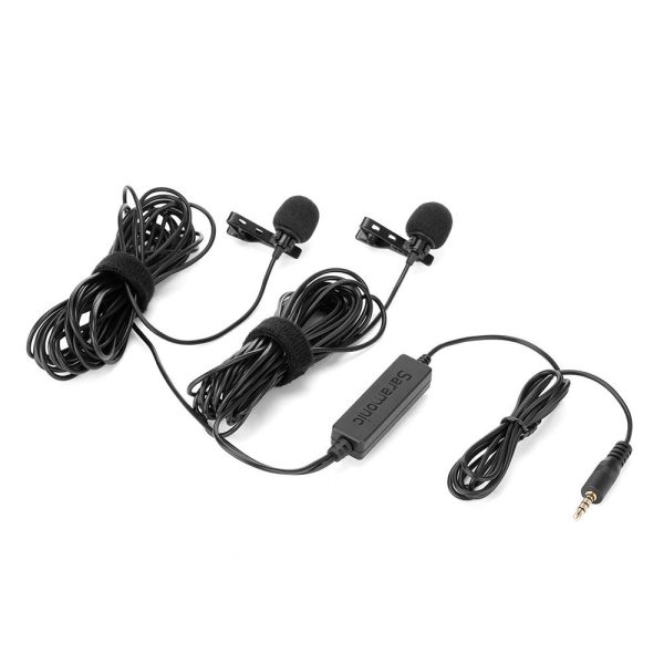 Saramonic LavMicro 2M Dual Lavalier Microphones for DSLRs, Mirrorless, Video Cameras, Smartphones, Tablets & more Online now