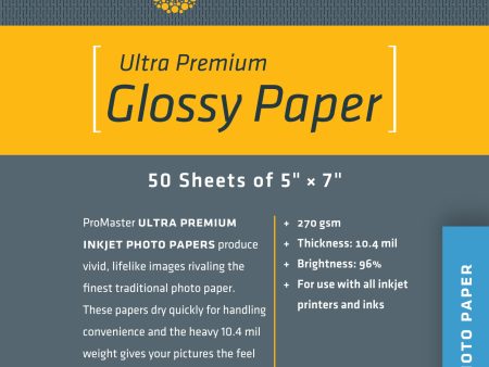 ProMaster Ultra Premium Glossy Paper - 5 x7  - 50 Sheets Online