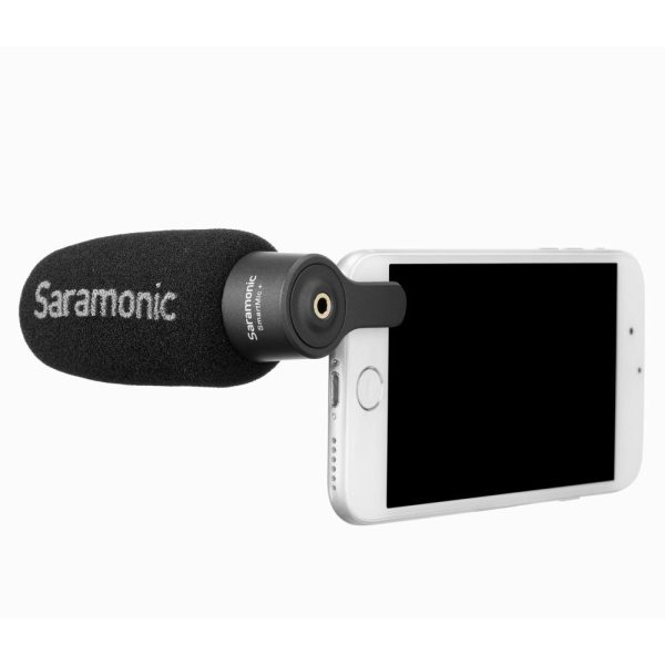 Saramonic SmartMic+ Compact Directional Microphone with TRRS Connector for Apple iPhone iPad & Android Smartphones Tablets Fashion