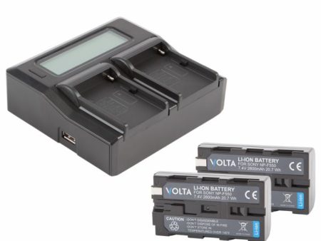 Volta NP-F550 Li-Ion Two Battery and Dual Charger Kit Online Hot Sale