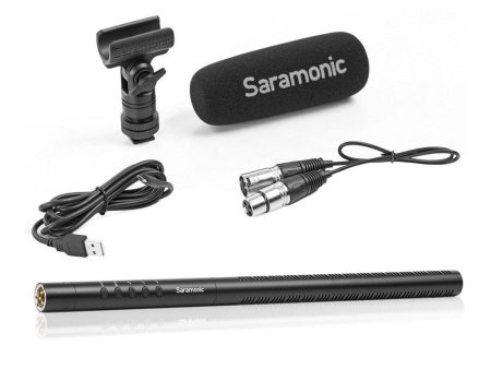 Saramonic SR-TM7 15.5  Professional Supercardioid XLR Shotgun Condenser Microphone with Rechargeable Lithium-Ion Battery For Cheap