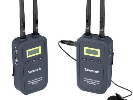 Saramonic VmicLink5 HiFi RX5+TX5 5.8GHz Wireless Lavalier System with Portable 3-Channel Camera-Mountable Receiver Online Sale