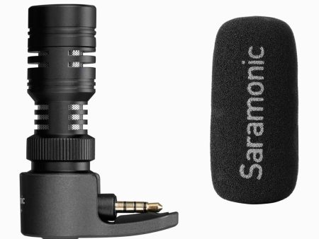 Saramonic SmartMic+ Compact Directional Microphone with TRRS Connector for Apple iPhone iPad & Android Smartphones Tablets Fashion