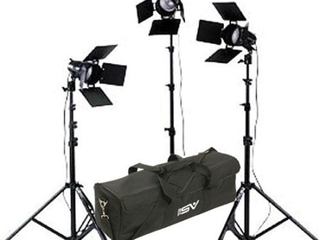 Smith Victor K33B 3-Light 1800-watt Portable Attache Kit with Barndoors (401420) For Cheap