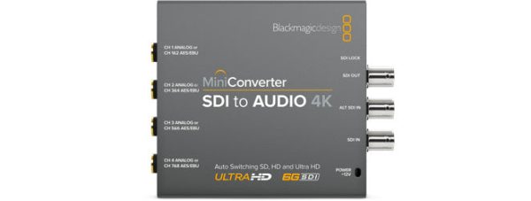 Blackmagic Mini Converter SDI to Audio 4K Online now