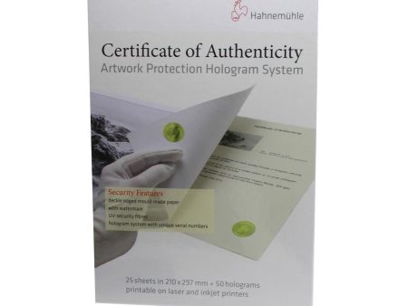 Hahnemuhle Certificate Of Authenticity - (A4) 25 sheet packs 10640397 Cheap