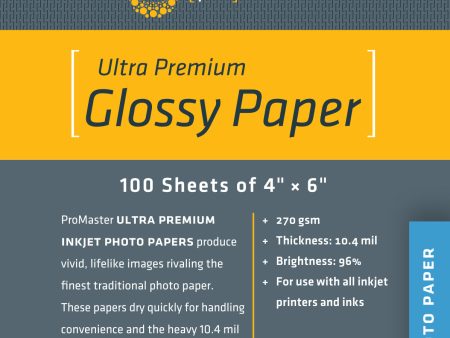 ProMaster Ultra Premium Glossy Paper - 4 x6  - 100 Sheets For Discount