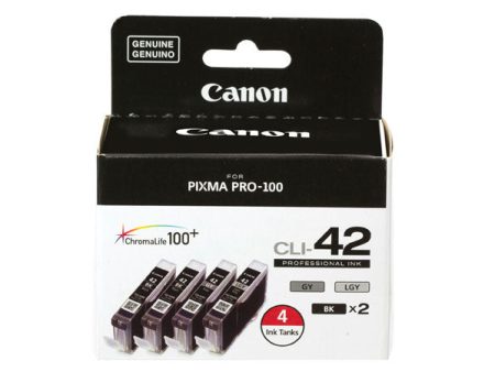 Canon CLI-42 Black & Gray Value Set on Sale