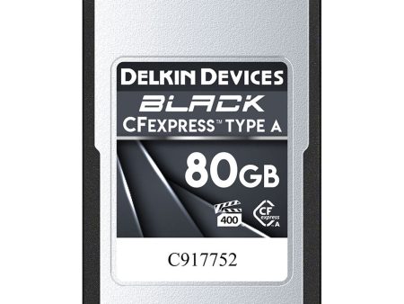 Delkin BLACK 80GB CFexpress Type A Memory Card (VPG 400) For Sale