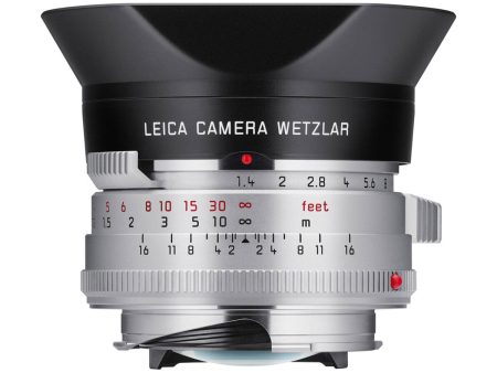 Leica 35mm f 1.4 Summilux-M Lens (Silver  Steel Rim ) For Sale