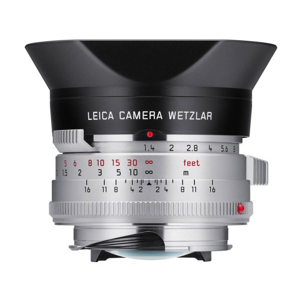 Leica 35mm f 1.4 Summilux-M Lens (Silver  Steel Rim ) For Sale