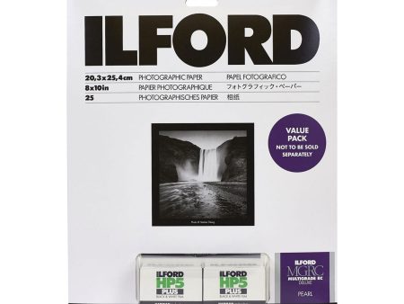 Ilford Multigrade RC Deluxe Pearl B&W Paper with 2 Rolls HP5 Film Value Pack For Discount