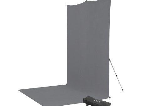 Westcott X-Drop Pro Wrinkle-Resistant Backdrop Kit - Neutral Gray Sweep (8  x 13 ) Online