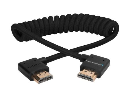 Kondor Blue Coiled Right Angle Full to Full HDMI Cable (12-24 ) Online