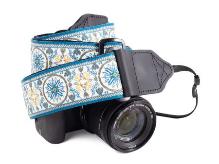 Perri s Leathers 2  Jacquard Strap Crossbody (Blue Mandala) Fashion