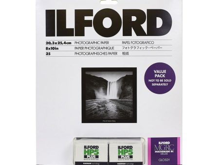 Ilford Multigrade RC Deluxe Glossy B&W Paper with 2 Rolls HP5 Film Value Pack Online