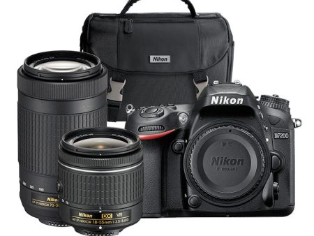 Nikon D7200 Dual Lens Camera Kit w 18-55mm VR II & 70-300mm Lens Online Sale