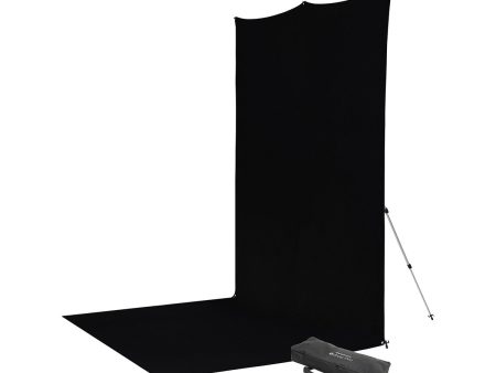 Westcott X-Drop Pro Wrinkle-Resistant Backdrop Kit - Rich Black Sweep (8  x 13 ) Fashion