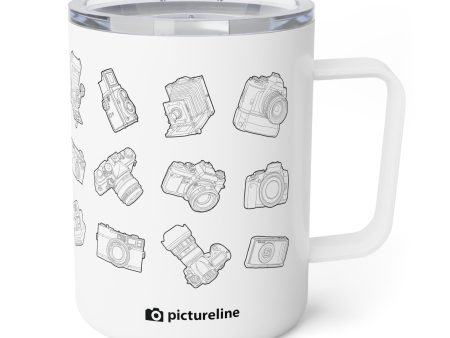 Multi-Camera Insulated Coffee Mug, 10oz - Black Online Sale