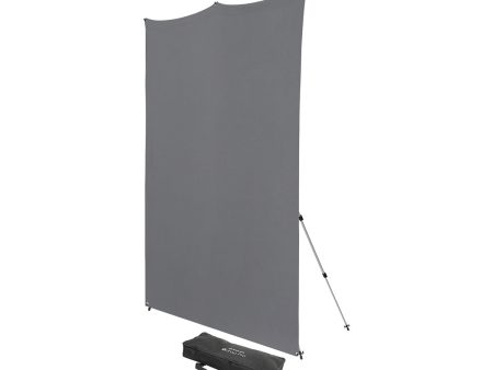 Westcott X-Drop Pro Wrinkle-Resistant Backdrop Kit - Neutral Gray (8  x 8 ) Online now