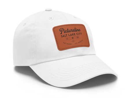 Old School Pictureline Hat with Leather Patch For Sale