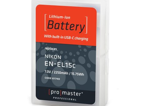 ProMaster EN-EL15c Li-ion Battery with USB-C Charging for Nikon Online Sale