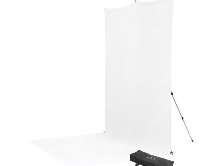 Westcott X-Drop Pro Wrinkle-Resistant Backdrop Kit - High-Key White Sweep (8  x 13 ) Online now