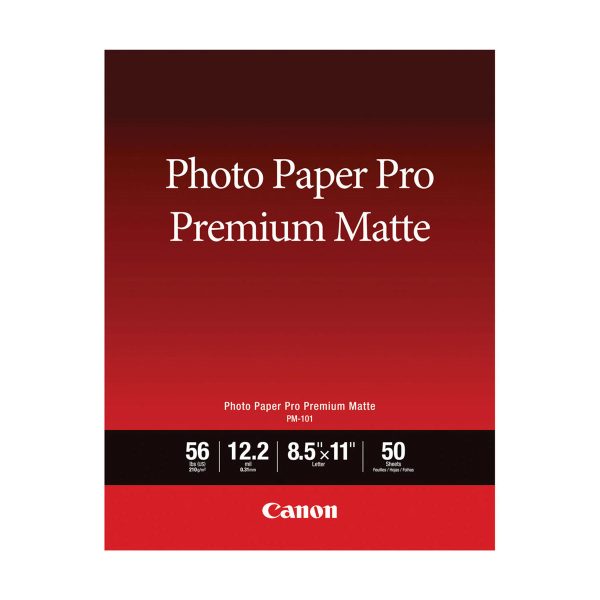 Canon Photo Paper Pro Premium Matte 8.5x11 (50 Sheets) Supply